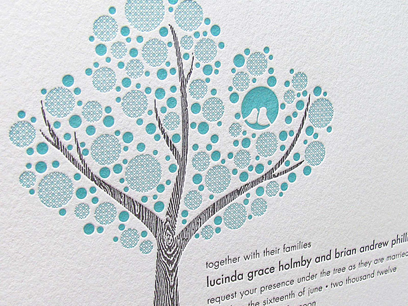 Love Birds Letterpress Wedding Invitation Love Birds Wedding Invitation