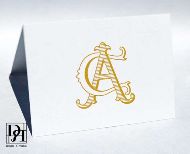 AC CA Monogram Notecard