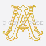 AM monogram MA monogram for custom invitations