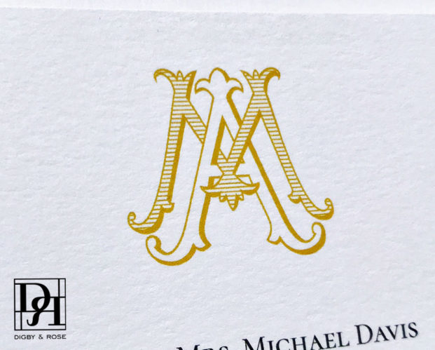 AM or MA monogram for personal stationery or wedding invitations.