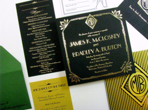 Art Deco Gatsby Invitations