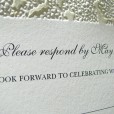 Letterpress Light Wedding Dress Formal Invitation