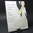 Letterpress Light Wedding Dress Formal Invitation