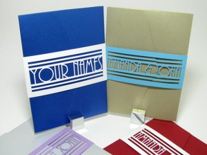 Belly band invitations wedding custom
