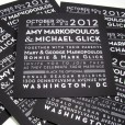 Black and white foil stamp invitation