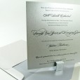 Black foil stamping silver paper