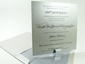 Black foil stamping silver paper