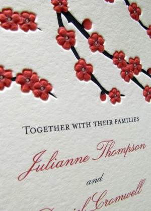 Cherry blossom invitations