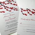 Cherry blossom wedding invitations