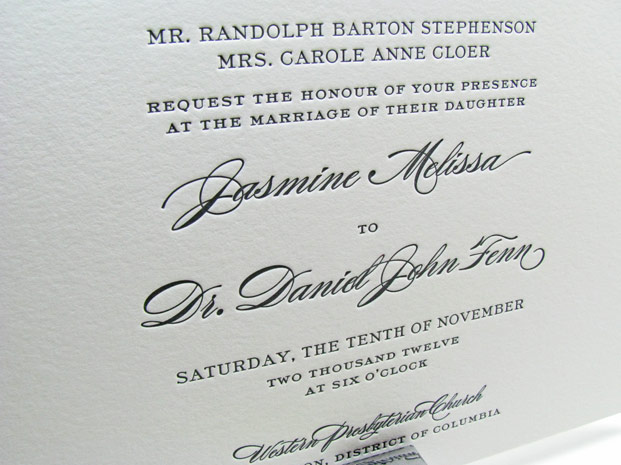 Classic wedding invitations