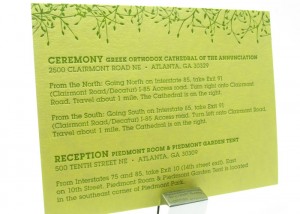 Colored paper invitations