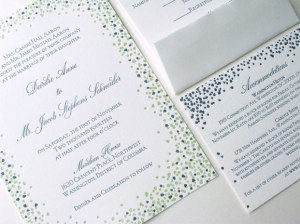 Confetti wedding invitations