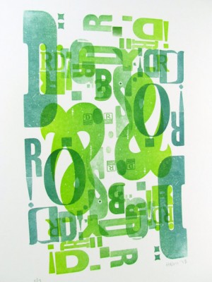 Digby Rose letterpress print