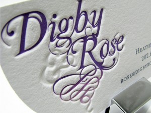 Embossed logo Digby and Rose