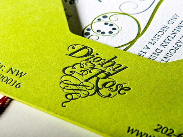 DC wedding invitation custom design studio