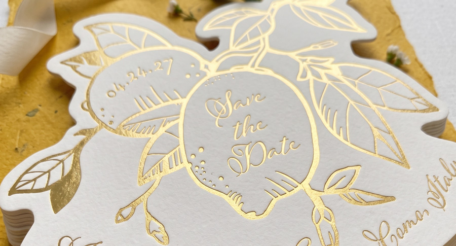 Die Cut and Foil Stamped Cards