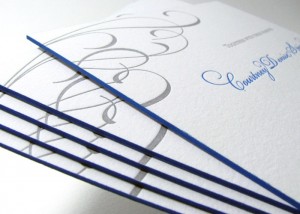 Edge painting invitations
