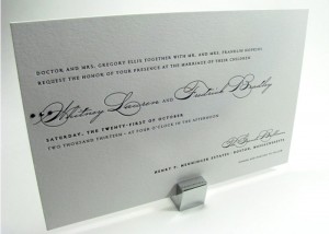 Elegant wedding invitations