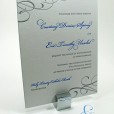 Elegant letterpressed wedding invitations