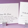 Custom Embossed Monogram Wedding Invitation