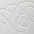 Custom Embossed Monogram Wedding Invitation