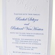 Embossed border monogram wedding invitation