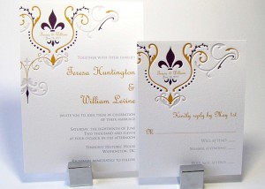 Fleur de Lis Wedding Invitation