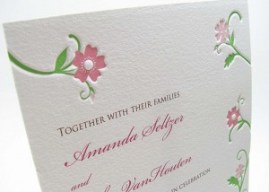 Flower Vine Wedding Invitation