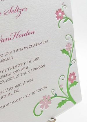 Flower Vine Wedding Invitation