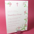 Letterpress Light Flowering Vine Baptism Invitation or Baby Announcement