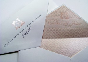 Foil stamping invitations