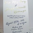 Gold script invitations