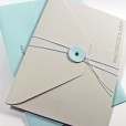 Gray and blue pocketfold