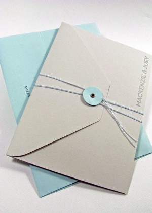Gray and blue pocketfold