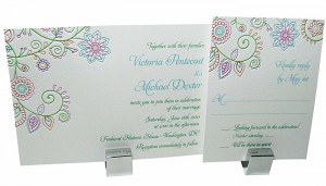 Henna Flower Wedding Invitation