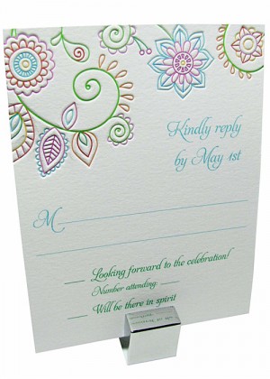 Henna Flower Wedding Invitation
