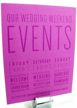 Hot pink wedding invitations
