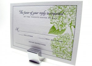 Hydrangea luxury wedding invitations