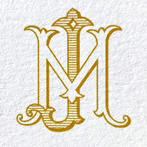MJ JM monogram