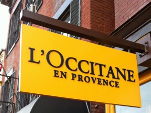L Occitane sidewalk view