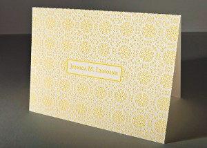 Custom letterpress stationery cards