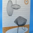 Letterpress Bertoia and Nelson Mid Century Modern Room Notecards