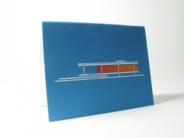 Mid Century Farnsworth House Card