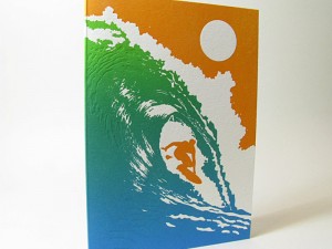 Surfer In a Tube Card