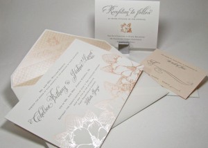 Magnolia customized wedding invitations