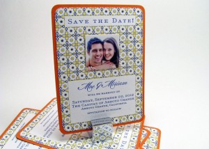 Mexican tile save the dates