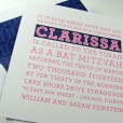 Mitzvah invitations custom envelope liner