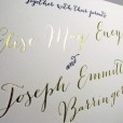 Modern script invitations