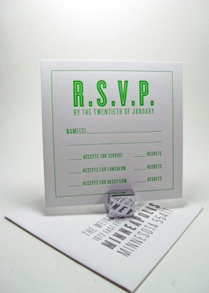 Modern square mitvah letterpress