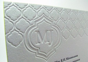 Monogram pattern invitations